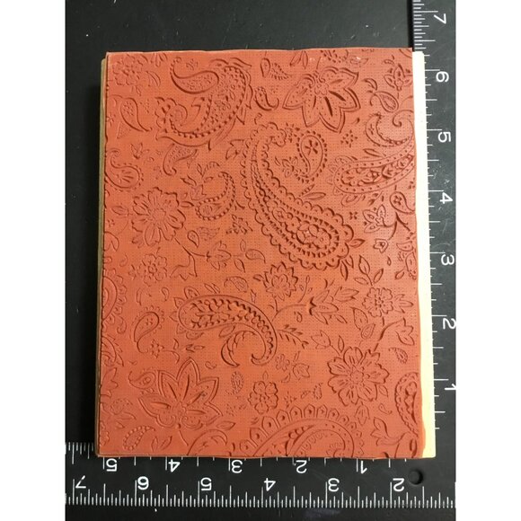 Stampin Up! Paisley Floral Background Rubber Stamp 2006 Wood Mounted - Picture 2 of 2